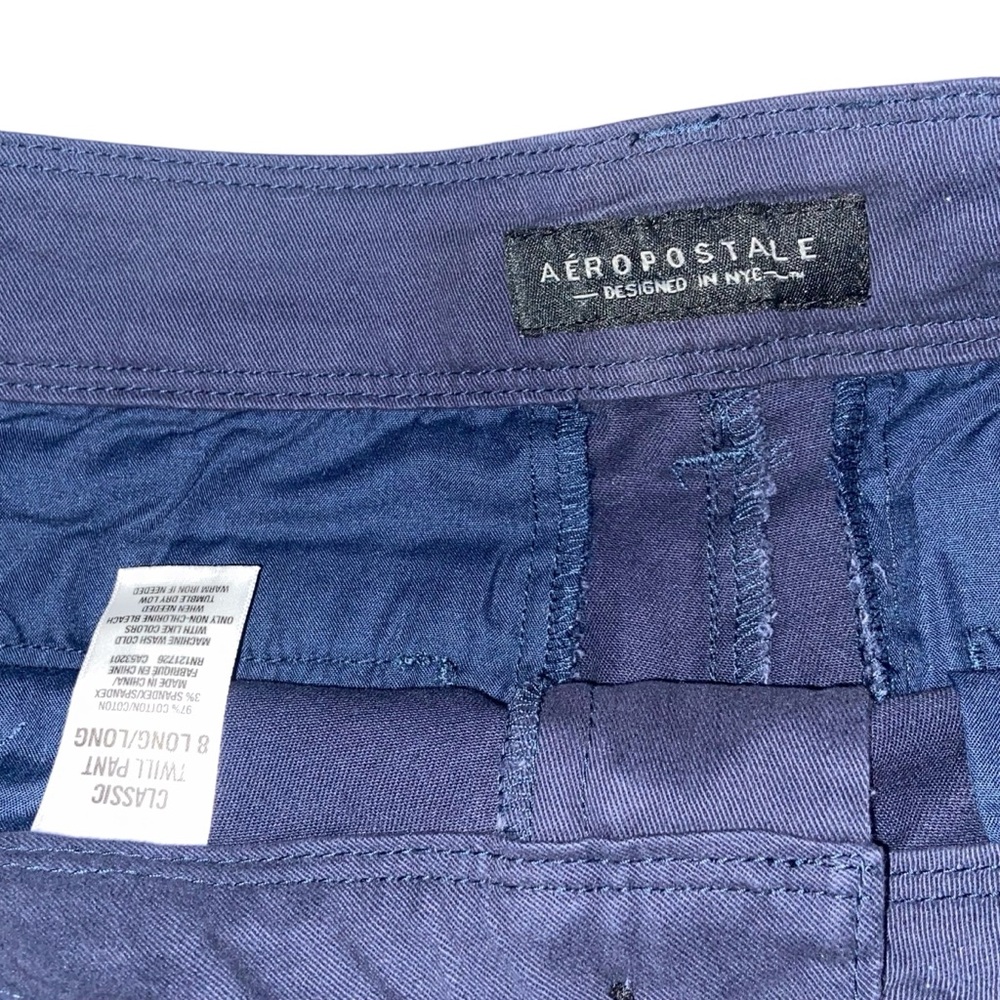 NWT Aeropostale (32x32) Dark Navy Blue Bootcut Twill Pants - Women’s 8 Long - Picture 9 of 10